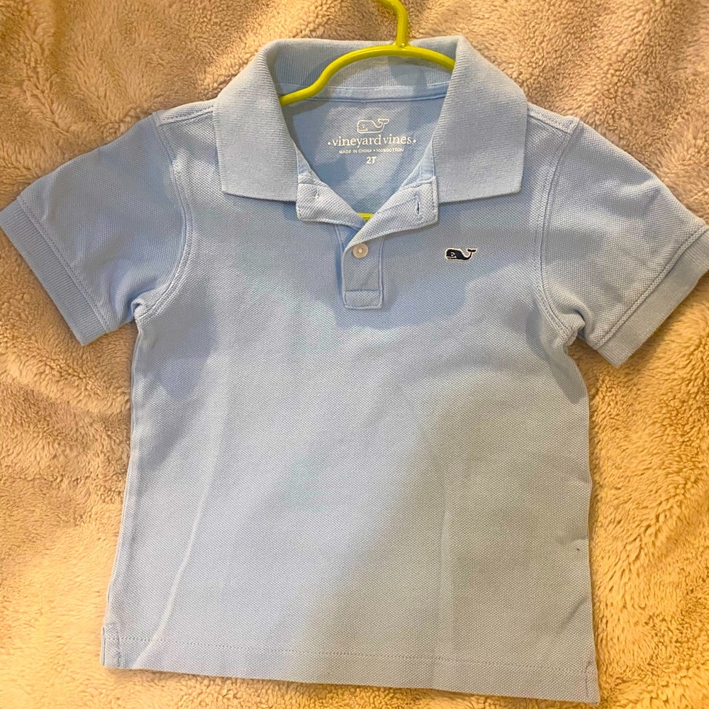 Vineyard Vines pale blue polo